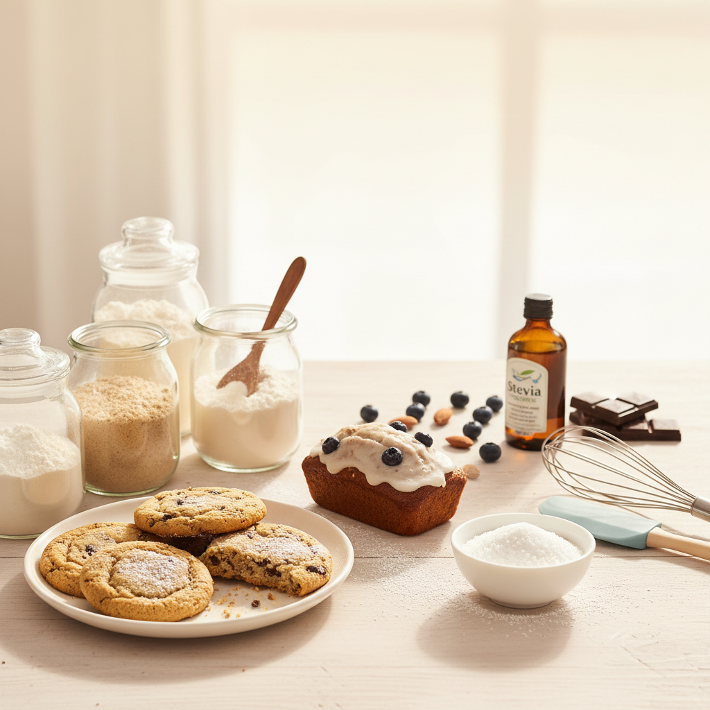 Gluten-free sugar-free baking for diabetics: a complete guide to ingredients, products, and techniques that actually work - baking guide cover image
