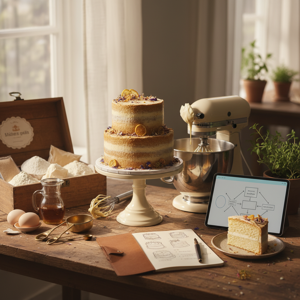 How to Take Custom Cake Orders Without Getting Overwhelmed (A System That Actually Scales) - baking guide cover image